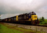 CSX 6105 leads an eastbound train